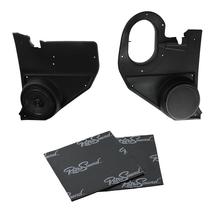 KPC597385-62-M Kick Panels for 1973-1985 Chevrolet Truck w/S-62 Speakers & MAT10-SD Sound Dampening