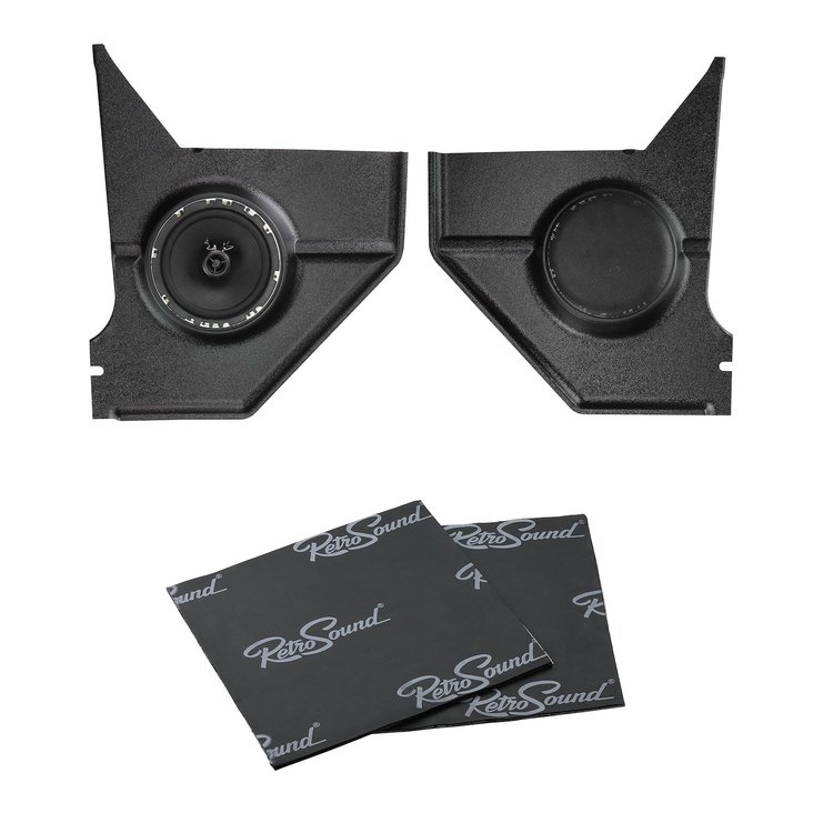 KPF396768-652-M Kick Panels for 1967-1968 Ford Mustang w/R-652 Speakers & MAT10-SD Sound Dampening