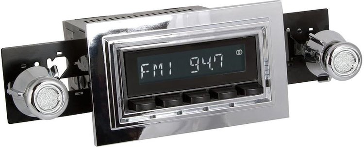 LAB-M1-121-05P-75P Motor 1B Radio w/Black Face, Installation Bezel & Knobs Kit