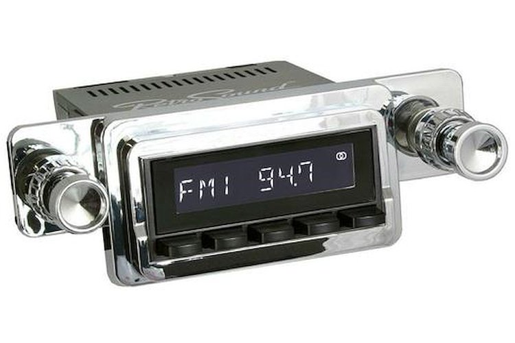 LAB-M1-125-04P-74P Motor 1B Radio w/Black Face, Installation Bezel & Knobs Kit