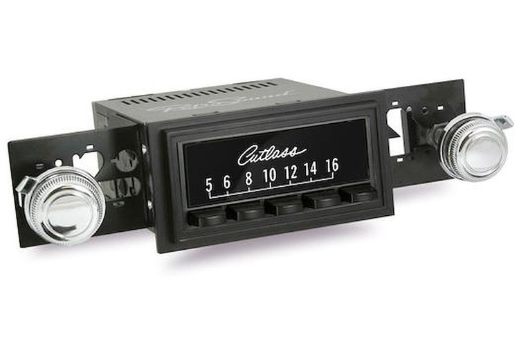 LAB-M1-218-03P-73P Motor 1B Radio w/Black Face, Installation Bezel & Knobs Kit