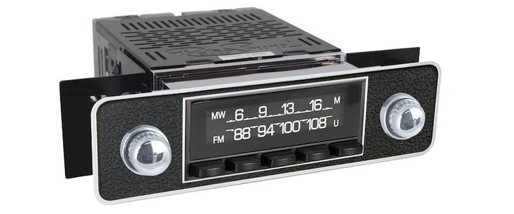 LAB-M1-503-06P-76P Motor 1B Radio w/Black Face, Installation Faceplate & Knobs Kit