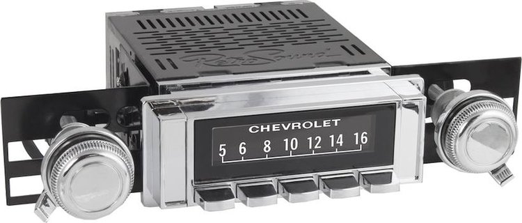 LAC-M1-111-03P-73P Motor 1B Radio w/Chrome Face, Installation Bezel & Knobs Kit