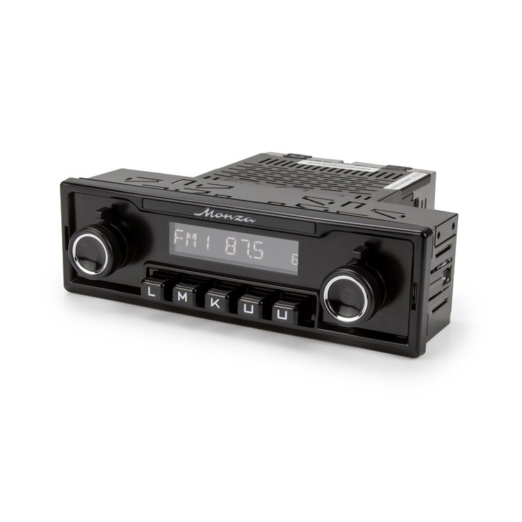 Monza Single DIN Classic-Style Radio for 1961-1980 BMW, Jaguar, MG, Mercedes-Benz [Motor 1]