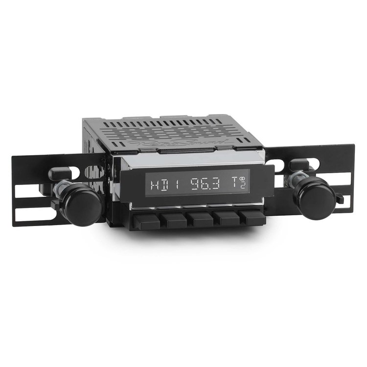 RED-M1-RS-B-280-40-90 Redondo Shaft Radio w/ Motor 1, Chrome Face, Black Push Buttons, Installation Lens & Knobs Kit
