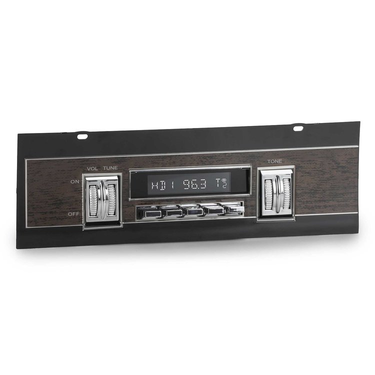 RED-M4F-RT-C-280-03113 Redondo Thumbroller Radio w/ Motor 4, Chrome Face, Chrome Push Buttons, Faceplate & Installation Lens