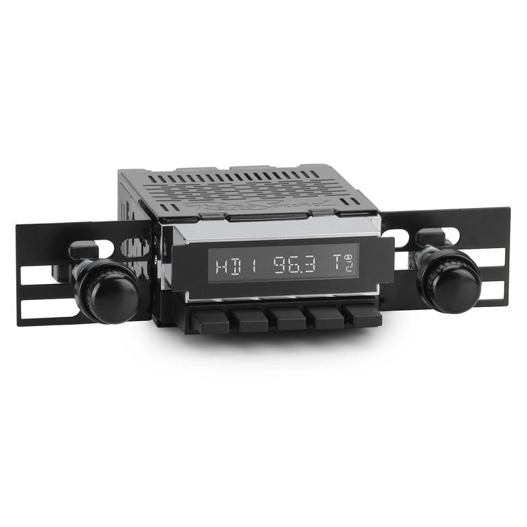 RED-M4-RS-B-285-36-96 Redondo Shaft Radio w/ Motor 4, Chrome Face, Black Push Buttons, Installation Lens & Knobs Kit