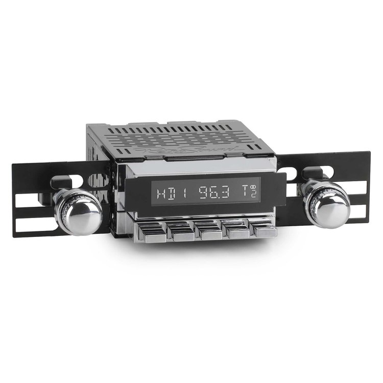 RED-M4-RS-C-280-06-76 Redondo Shaft Radio w/ Motor 4, Chrome Face, Chrome Push Buttons, Installation Lens & Knobs Kit