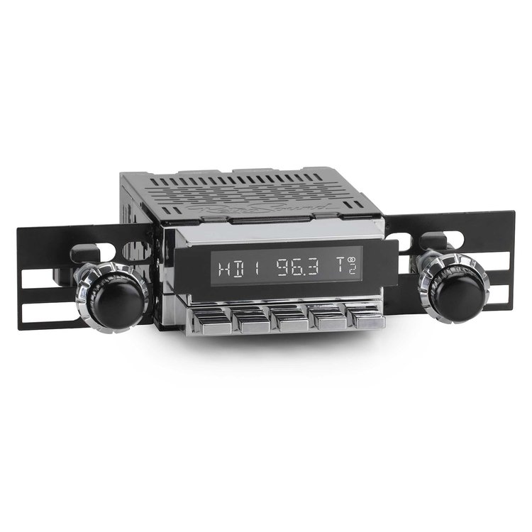 RED-M4-RS-C-280-36-78 Redondo Shaft Radio w/ Motor 4, Chrome Face, Chrome Push Buttons, Installation Lens & Knobs Kit