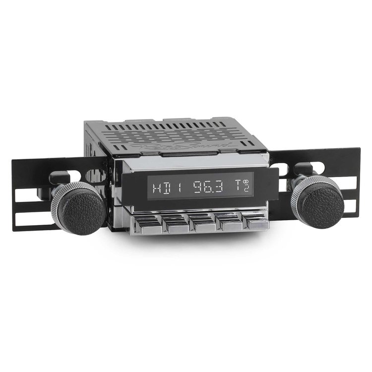 RED-M4-RS-C-282-32-82 Redondo Shaft Radio w/ Motor 4, Chrome Face, Chrome Push Buttons, Installation Lens & Knobs Kit
