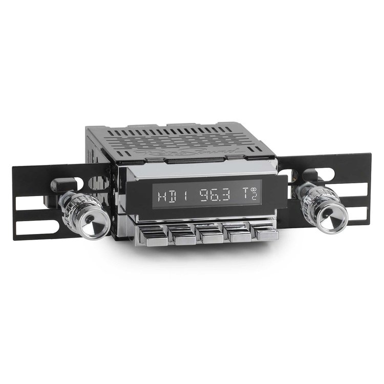 RED-M4-RS-C-281-04P-74P Redondo Shaft Radio w/ Motor 4, Chrome Face, Chrome Push Buttons, Installation Lens & Knobs Kit
