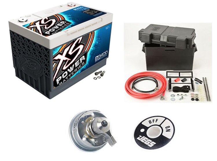 D3400K D-Series Battery Install Kit Includes: XS Power D3400 Battery (12V)
