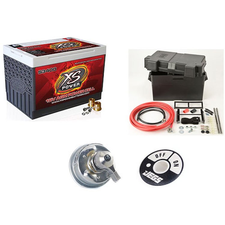 S3400K S-Series Battery Install Kit Includes: XS Power S3400 Battery (12V)