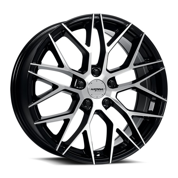 KR01 Wheel [Size: 18"x8"] Glossy Black Machine Face Finish KR01-188058GBF