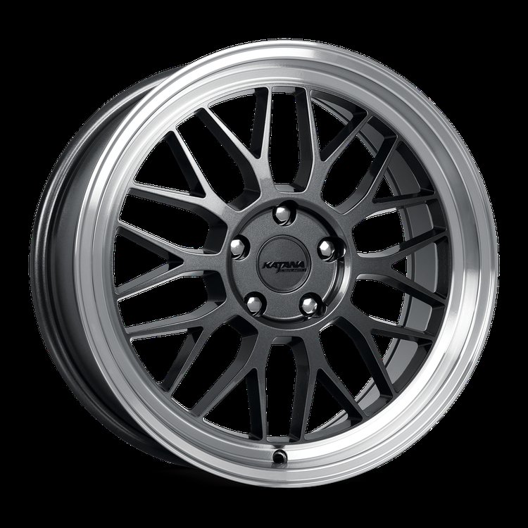 KR06 Wheel [Size: 18"x8"] Glossy Gun Metal Machine Lip Finish KR06-188058GML