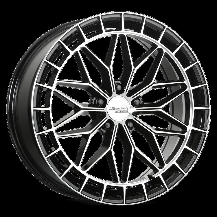 KR12 Wheel [Size: 17"x7.5"] Glossy Black Machine Face Finish KR12-177550GBF