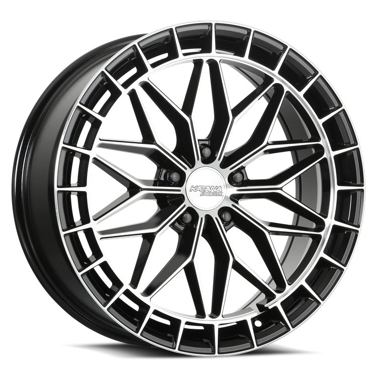 KR12 Wheel [Size: 18"x8"] Glossy Black Machine Face Finish KR12-188051GBF