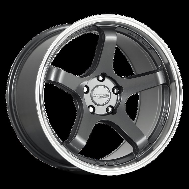 HR05 Wheel [Size: 18"x9.5"] Gloss Gun Metal Machine Lip Finish HR05-189554GMML