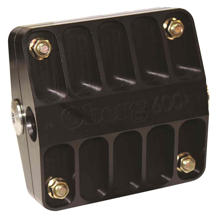 600-Series 6 in. Billet Filter, 60 Micron Screen - Black Finish