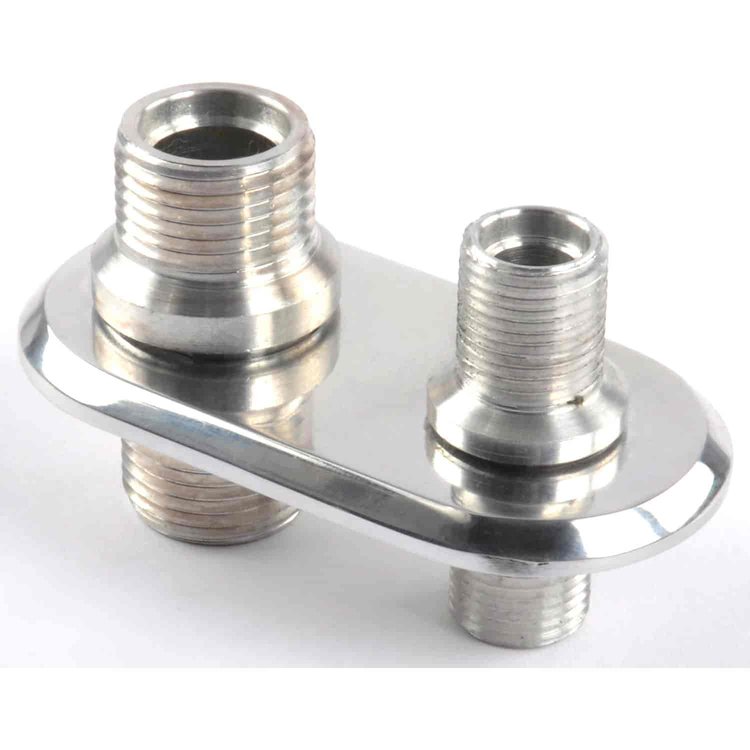 Aluminum Firewall Bulkhead 2 Port