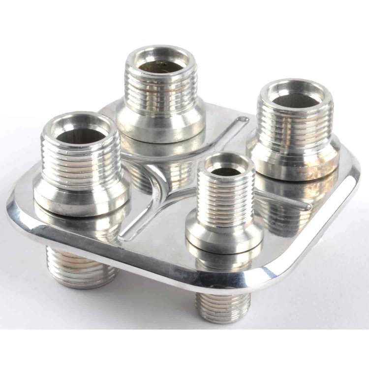Aluminum Firewall Bulkhead 4 Port