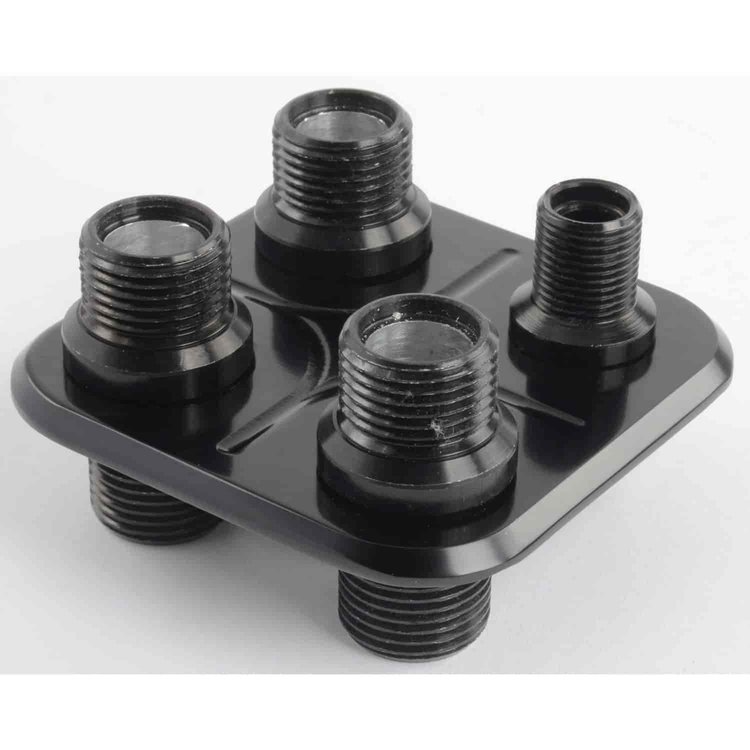Aluminum Firewall Bulkhead 4 Port