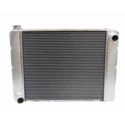 24 SINGLE PASS UNIVERSAL ALUM FORD RADIATOR W/MOUNTING HOLES L24 X H19 X W3