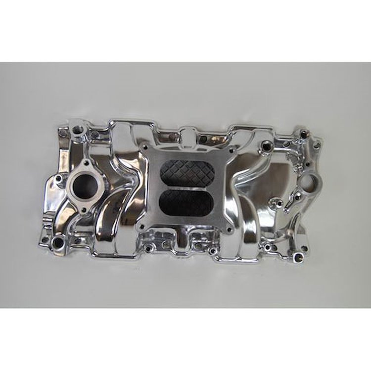 R1106POL Intake Manifold, 1955-86 SBC Square Bore – Polished