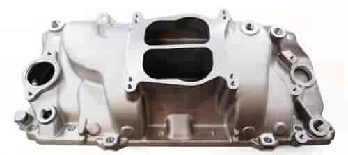 BB CHEVY ALUM MANIFOLD FIT 396-502 V8 DUAL PLANE - SATIN