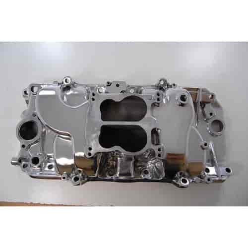BB CHEVY ALUM INTAKE MANIFOLD DUAL PLANE -POLISHED 396-502