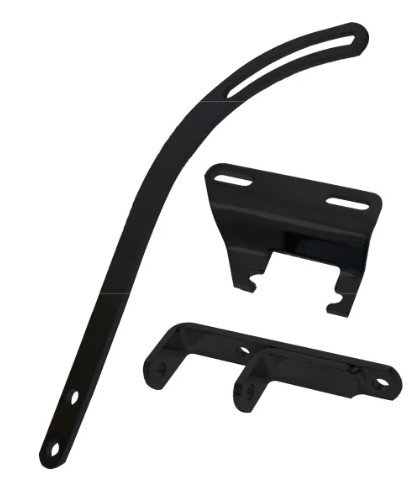 Header Mount Alternator Brackets for 1955-1968 Small Block Chevy Engines [Black]