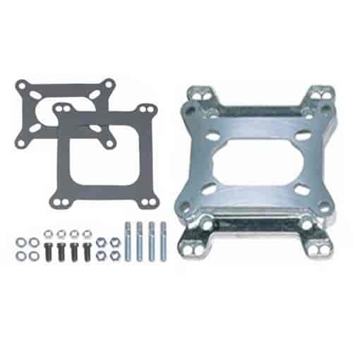Cast Aluminum Carburetor Adapter 2-bbl Carburetor to 4-bbl Base