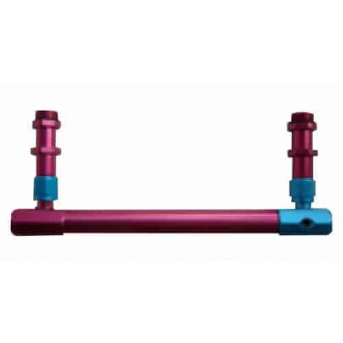 Billet Aluminum Fuel Log For Holley Carburetors Red & Blue