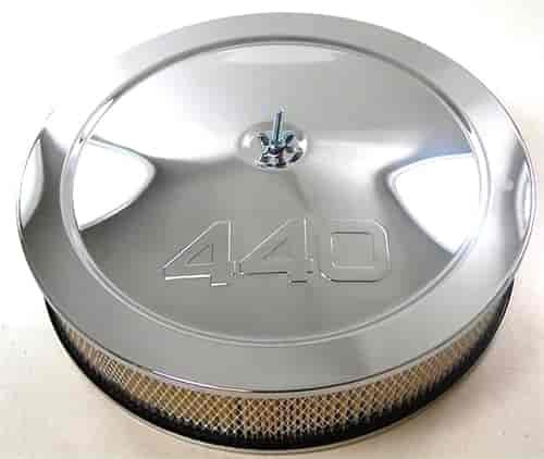Round Muscle Car Style Top Air Cleaner Set 14" x 3"