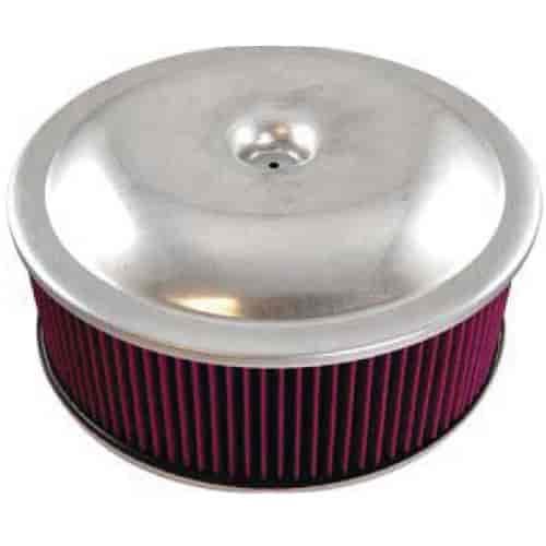 Spun Aluminum Air Cleaner Set 14" x 4"