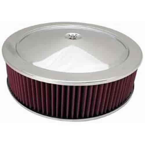 Round Muscle Car Style Top Air Cleaner Set 14" x 4"