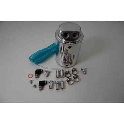 FABRICATED ALUM ROUND OIL CATCH TANK 2.1PINTS/34OZ