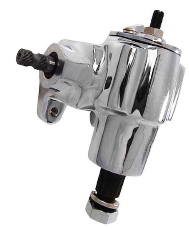 R3143C Steering Box, Vega Cross-Steer – Chrome