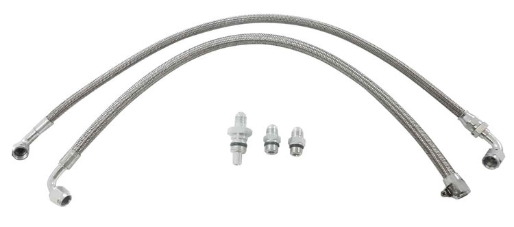 EARLY GM POWER STEERING HOSE KIT-BRAIDED