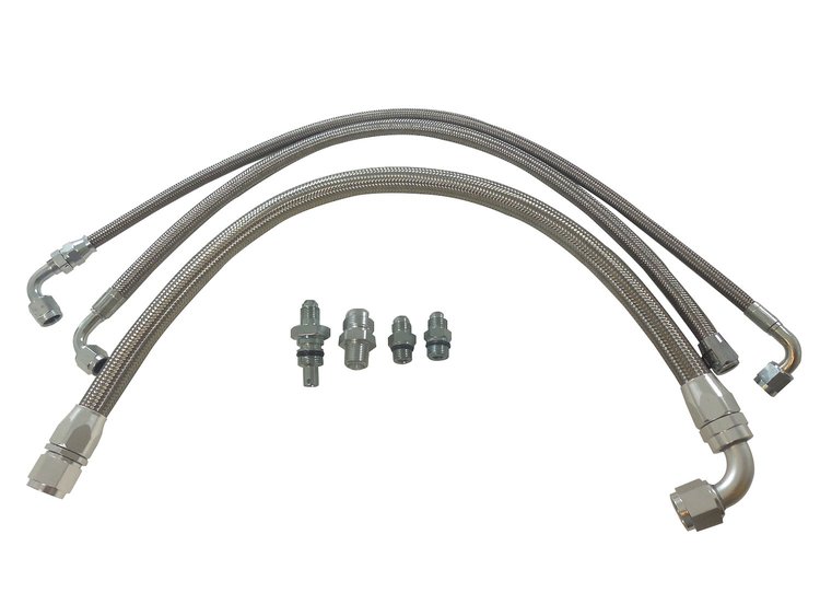 R3156 Power Steering Hose, Late GM Steel Braided Kit