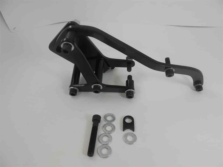 SB CHEVY A/C BRACKET- BLACK FINISHED