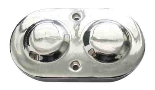 ALUM DOUBLE BARREL CAP FOR MASTER CYL -CHROME