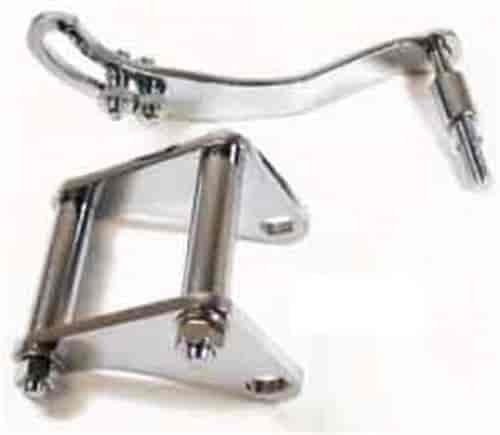 Saginaw Power Steering Bracket Small Block Chevy - Chrome