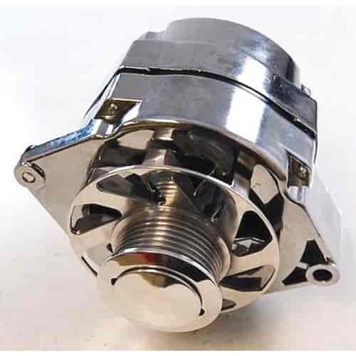 CHROME GM 1955-UP ALTERNATOR WIHT SERPENTINE PULLEY- 100 AMPS