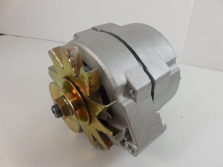 R3883 V-Belt Alternator, GM 1-Wire 100 Amp, 1955-Up – Satin