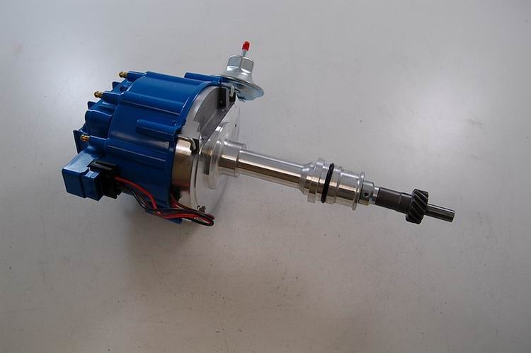 R3926BLU Distributor, Sb ford 289/302 hei distributor 50k volt coil – blue
