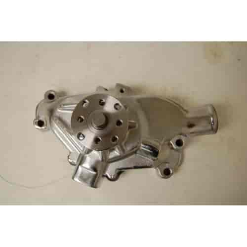 ALUMINUM 1955-72 OEM SB CHEVY 350 SHORT WATER PUMP - CHROME
