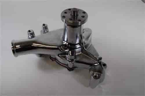 CHROME ALUMINUM 1969-87 SB CHEVY WATER PUMP - LONG STYLE