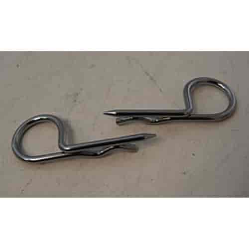 Chrome Hood Pin Clips 3/16" Hair Pin