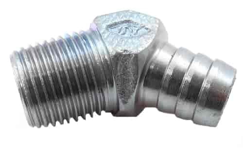 45 DEGREE STEEL FITTING 5/8 X 1/2 - WHITE ZINC